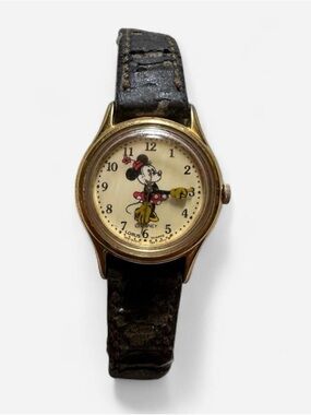 Vintage Disneyland Disney Minnie Mouse Gold-Tone Analog Watch